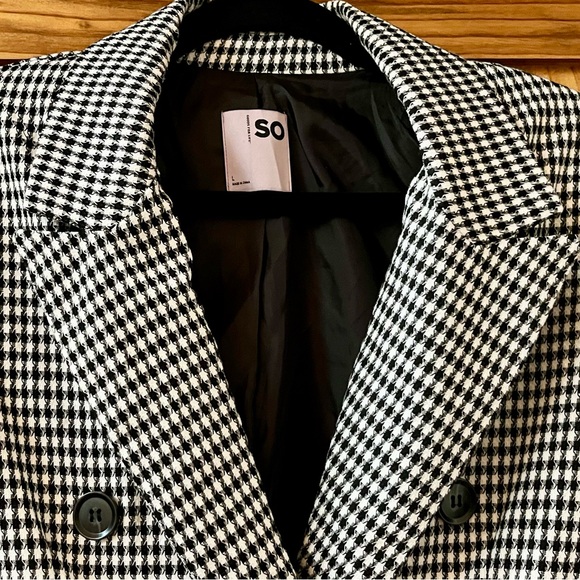 SO Women's Houndstooth Blazer Size L - Picture 6 of 11